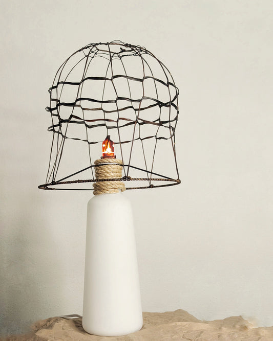 "Aerostatum Nocturnum" One-of-a-kind Seaweed Sculptural Table Lamp