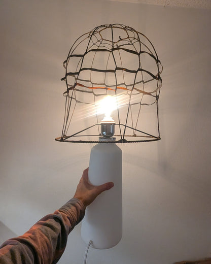 "Aerostatum Nocturnum" One-of-a-kind Seaweed Sculptural Table Lamp