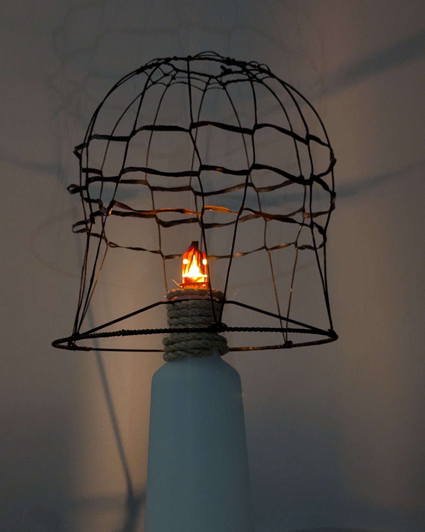 "Aerostatum Nocturnum" One-of-a-kind Seaweed Sculptural Table Lamp