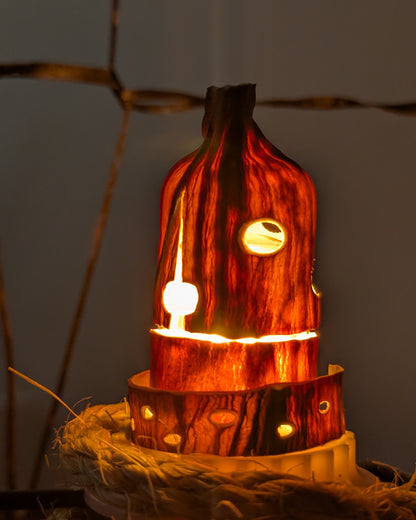 "Aerostatum Nocturnum" One-of-a-kind Seaweed Sculptural Table Lamp