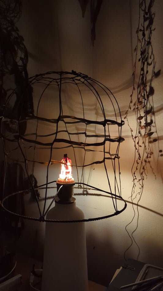 "Aerostatum Nocturnum" One-of-a-kind Seaweed Sculptural Table Lamp